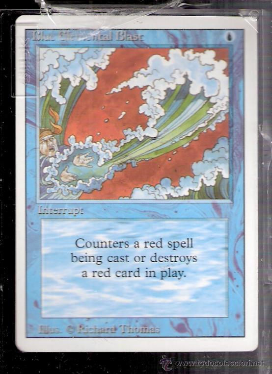 Trading cards: Blue Elemental Blast. Interrupt. Magic. The Gathering. Deckmaster. - Foto 1