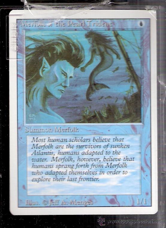 Figurine Collezionabili: Melfolk of the Pearl Trident. Summon Melfolk. Magic. The Gathering. Deckmaster.