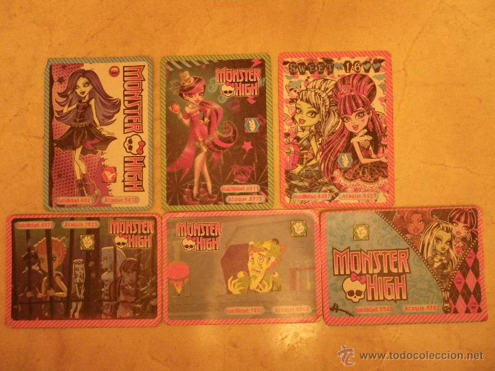 Trading cards: LOTE MONSTER HIGH: 1 TARGETA Y 6 CARTAS - Foto 1