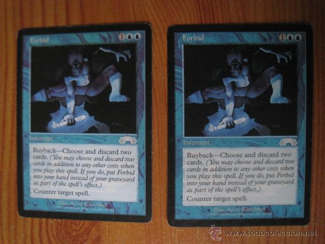 Trading cards: MAGIC 2 x PROHIBIR - FORBID . EXODO - Foto 1