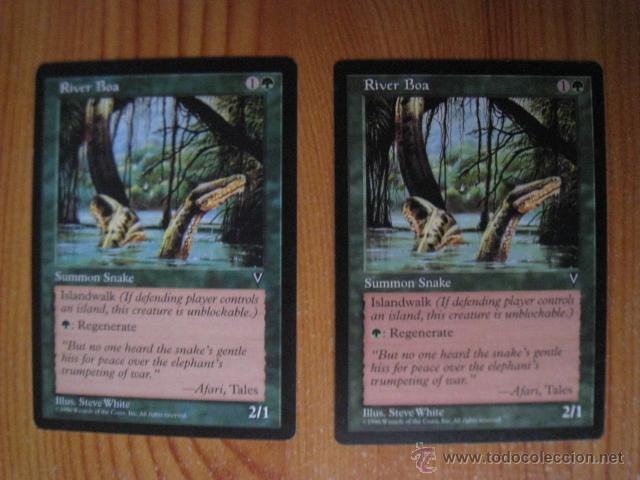 Trading cards: MAGIC 2 x river boa de r&iacute;o - visiones - magic the gathering - Foto 1
