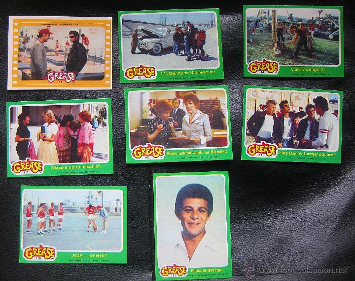 Figurine Collezionabili: 1978 de los Estados Unidos Grease John Travolta lote 8 cromos excelente condici&oacute;n cromo