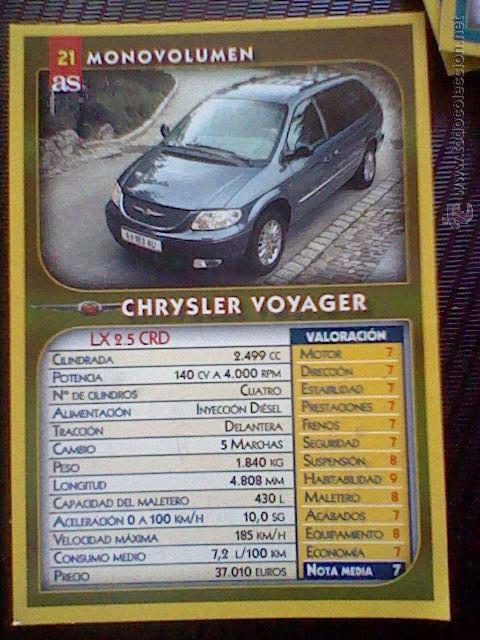 Trading Cards: TRADING CARD PROMOCIONAL AS BP ULTIMATE N&ordm; 21 CHRYSLER VOYAGER  *1X1