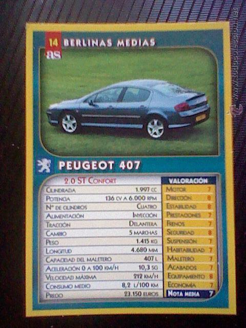 Trading Cards: TRADING CARD PROMOCIONAL AS BP ULTIMATE N&ordm; 14 PEUGEOT 407*1X1