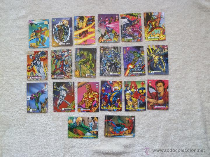 Trading cards: 20 TRADING CARS MARVEL - Foto 1