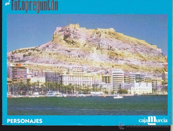 Trading cards: - ALICANTE &middot;&middot;&middot; CASTILLO SANTA BARBARA  , FOTOFICHA EN CARTON RIGIDO .