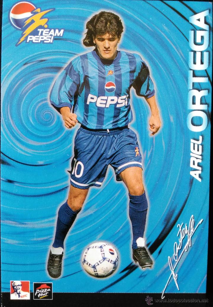 Trading cards: Ariel Ortega Team Pepsi Soccer Promotional Card KFC / Taco Bell Malaysia A&ntilde;os 90