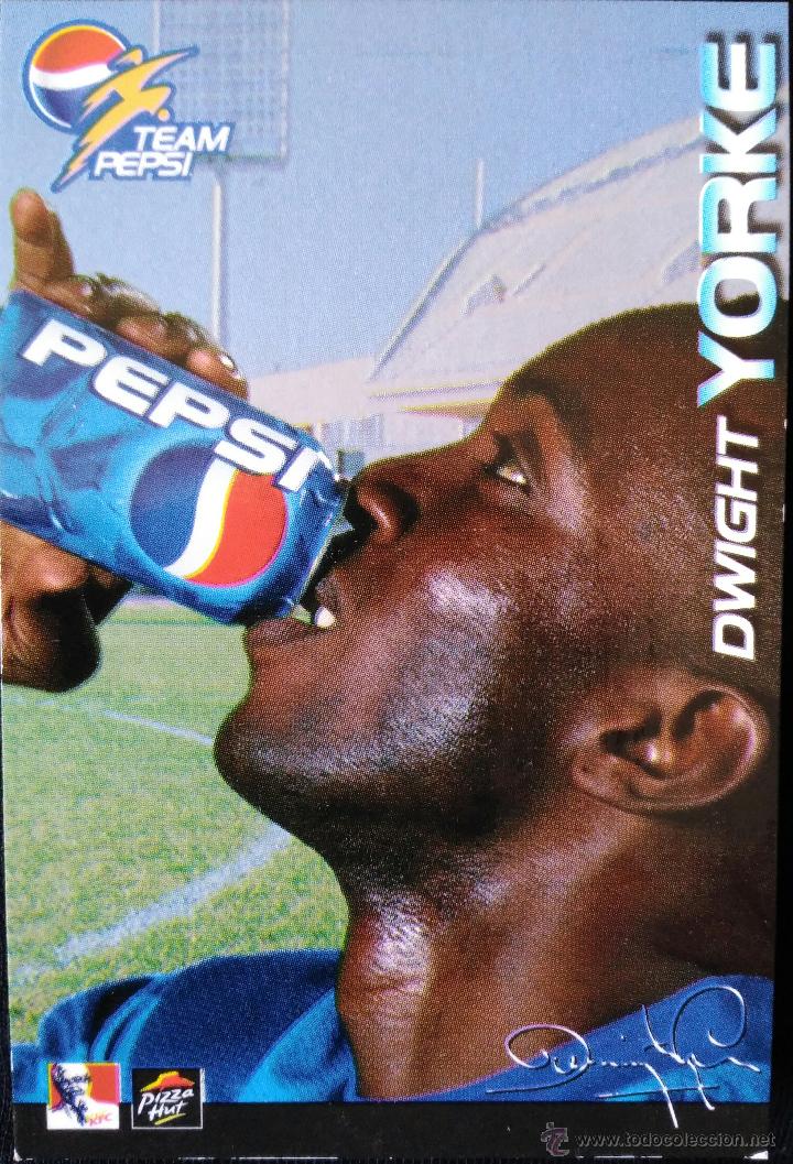 Trading cards: Dwight YORKE Team Pepsi Soccer Promotional Card KFC / Taco Bell Malaysia A&ntilde;os 90