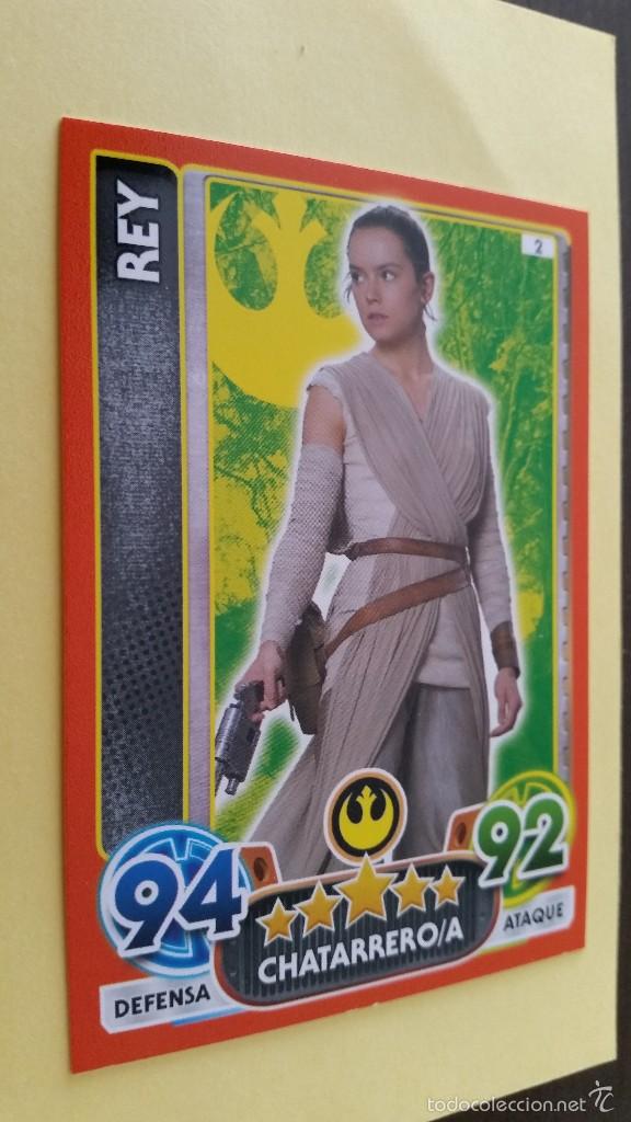 Trading cards: STAR WARS - FORCE ATTAX AWAKENS EXTRA - N&ordm; 2 REY - Foto 1