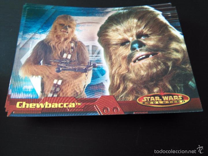 Trading cards: star wars evolution 2001 topps holo card 19 chewbacca - Foto 1