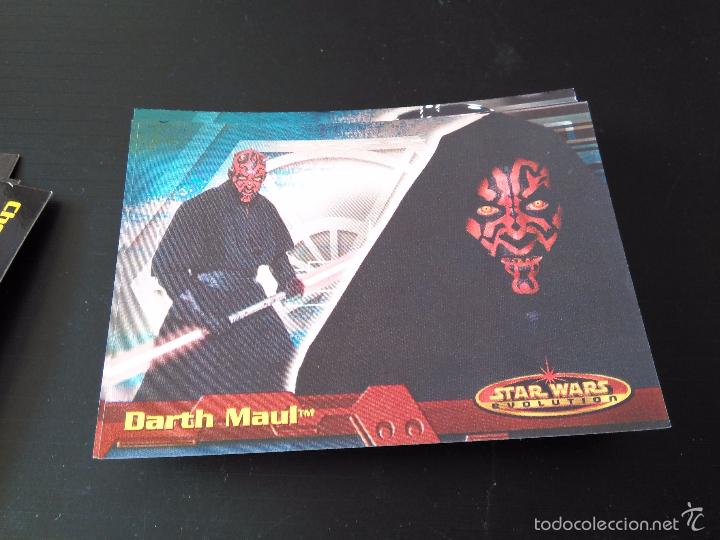Trading cards: star wars evolution 2001 topps holo card 20 darth maul - Foto 1