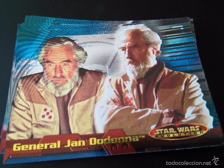 Trading cards: star wars evolution 2001 topps holo card 30 general jan dodonna - Foto 1