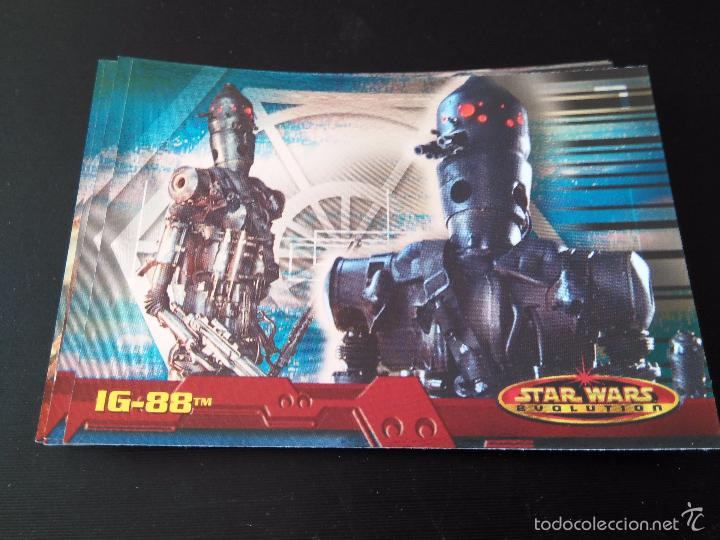 Trading cards: star wars evolution 2001 topps holo card 35 ig-88 - Foto 1