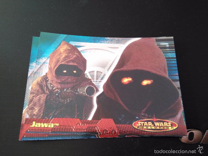 Trading cards: star wars evolution 2001 topps holo card 38 jawa - Foto 1
