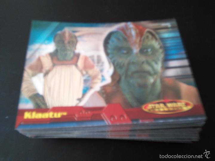Trading cards: star wars evolution 2001 topps holo card 40 klaatu - Foto 1