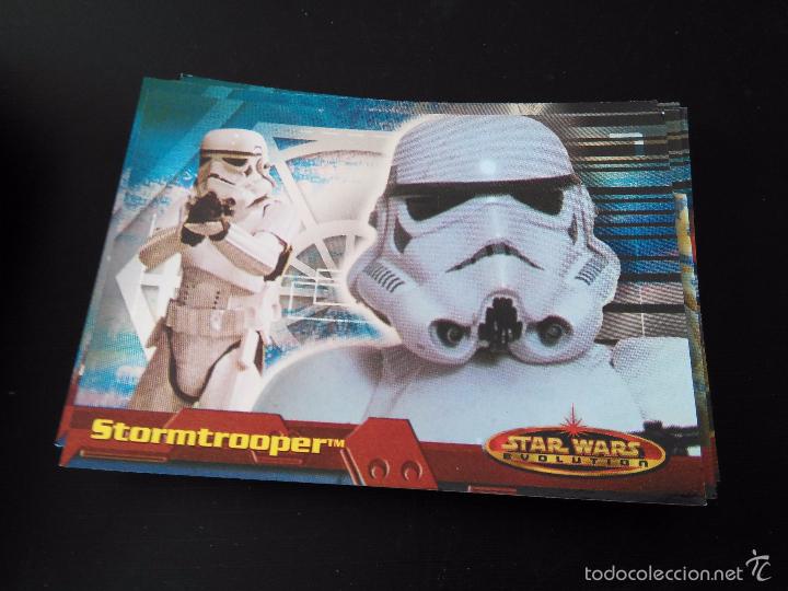 Trading cards: star wars evolution 2001 topps holo card 76 stormtrooper - Foto 1