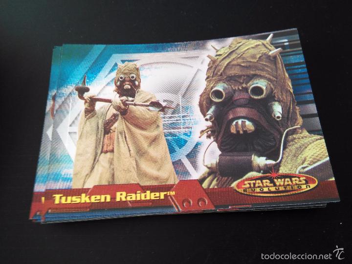Trading cards: star wars evolution 2001 topps holo card 79 tusken raider - Foto 1