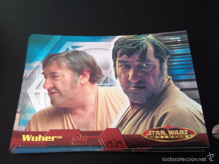 Trading cards: star wars evolution 2001 topps holo card 85 wuher - Foto 1