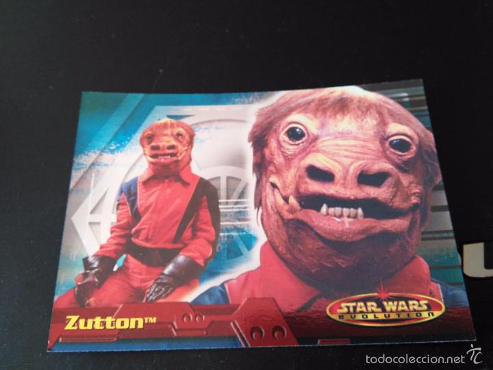Trading cards: star wars evolution 2001 topps holo card 90 zutton - Foto 1