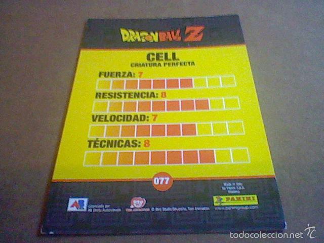 Trading cards: CROMO DRAGON Z PANINI CELL 077 - Foto 2