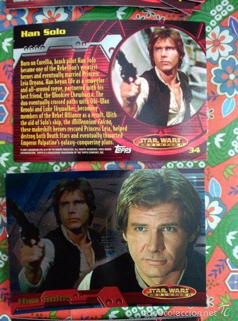 Trading cards: star wars evolution 2001 topps holo card 34 HARRISON FORD - Foto 1