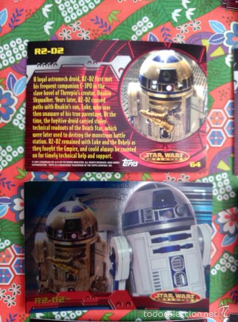 Trading cards: star wars evolution 2001 topps holo card 64 R2 D2 - Foto 1