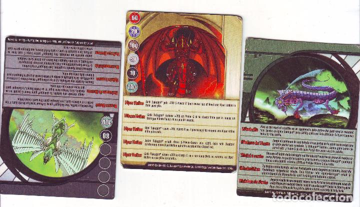 Trading Cards: BAKUGAN.LOTE 3 CARTAS.1 METALICA