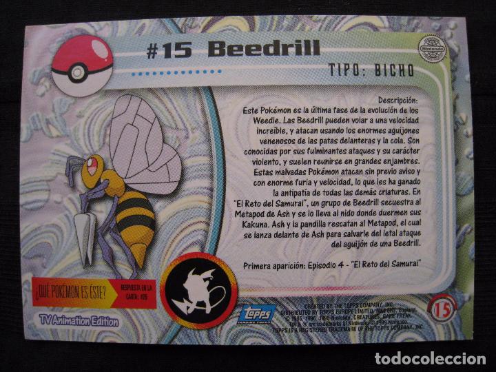 Trading cards: POKEMON - # 15  BEEDRILL - NINTENDO. - Foto 3
