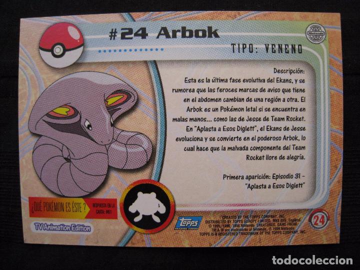 Trading cards: POKEMON - # 24  ARBOK - NINTENDO. - Foto 3