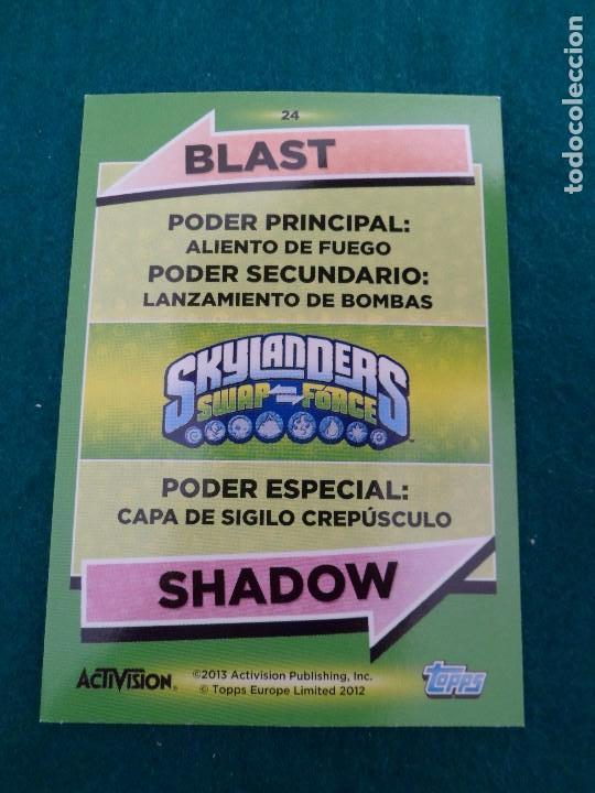 Trading cards: SKYLANDERS SWAP FORCE. N&ordm; 24. BLAST. SHADOW - Foto 2
