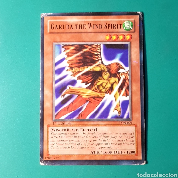 carta yu gi oh! ? n°lon-070 garuda the wind spi - Comprar Cartas  Colecionáveis antigas no todocoleccion