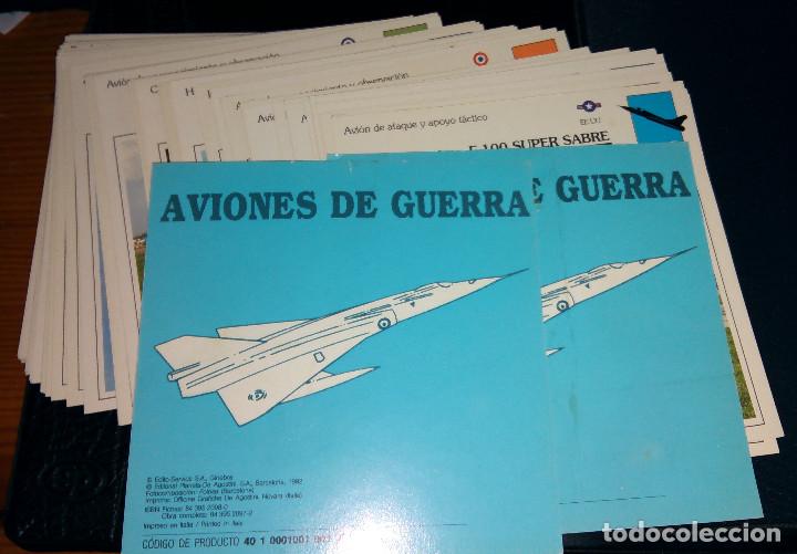 Trading cards: 2x Lotes de Aviones de Guerra 60 Fichas Editorial Planeta-De Agostini