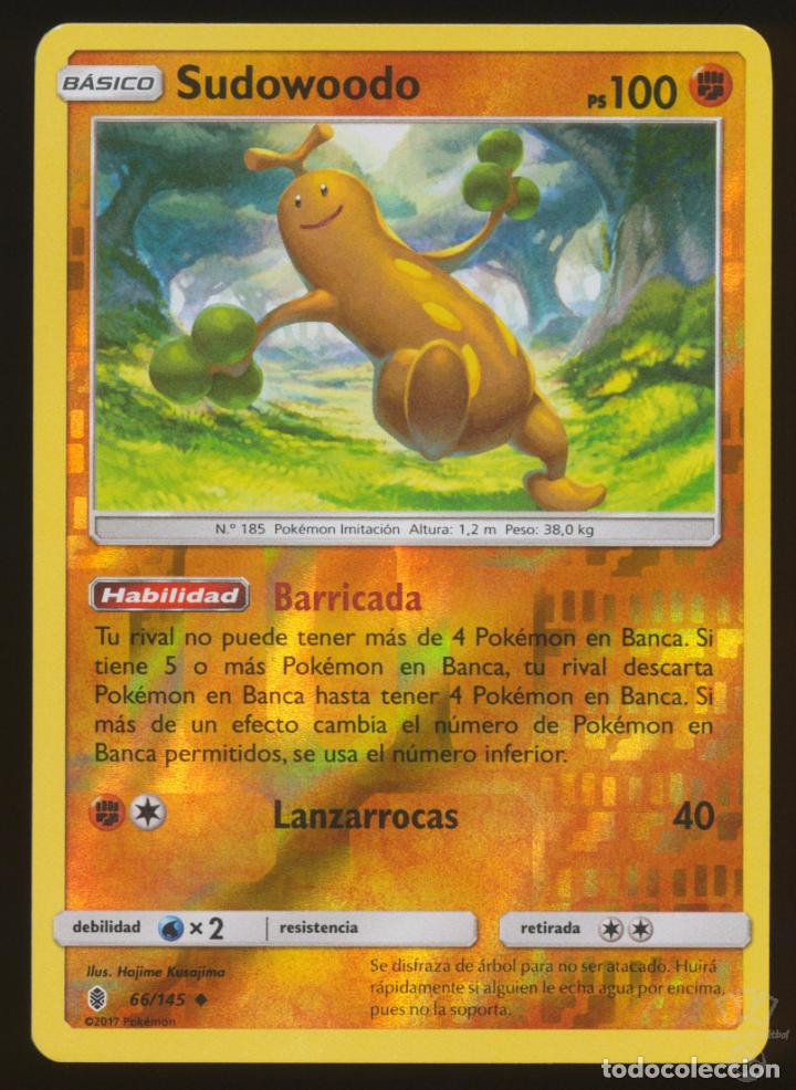Sammelkarten: #66/145. SUDOWOODO (Reverse Holo) - S&L Albor de Guardianes - Pokemon Trading Card/Carta