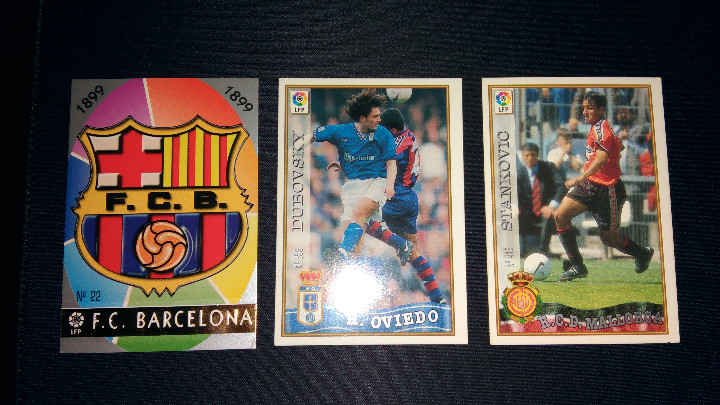 Trading cards: Lote 3 errores 1997-1998 - 22 356 (355) 415 MC MUNDICROMO Las fichas de la Liga 97 98 error