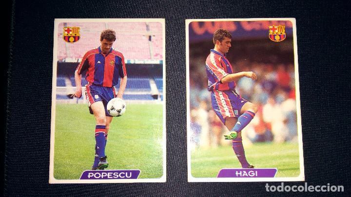 Trading cards: Popescu 67 Hagi 70 MUNDICROMO - Las fichas de la Liga 95 96 F.C. BARCELONA 1995 1996