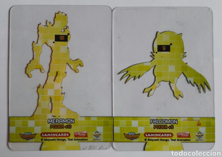 Trading cards: Lamincards Digimon Meramon y Falcomon - Foto 2