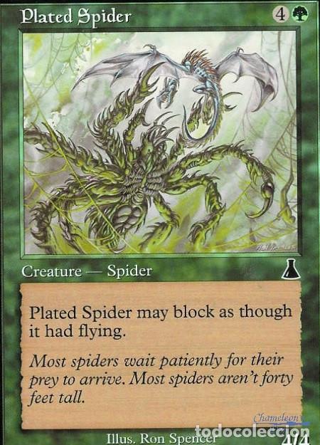 Trading cards: Plated Spider. Colecci&oacute;n Magic the Gathering Urza's Destiny. Nueva.
