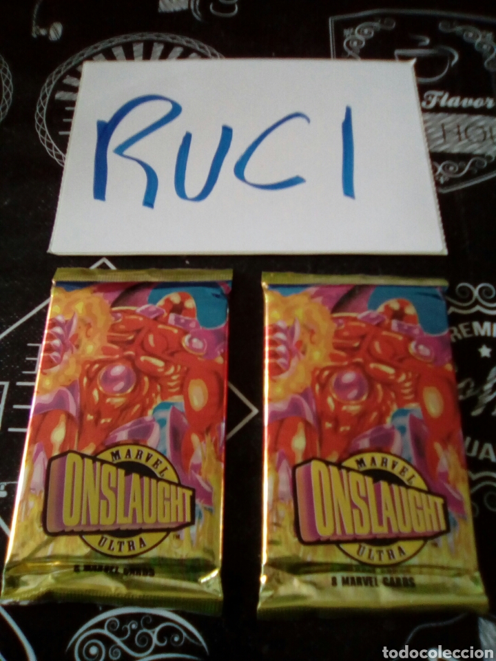 Lote 2 Sobres Trading Card Onslaught Ultra Marv Sold Through Direct Sale