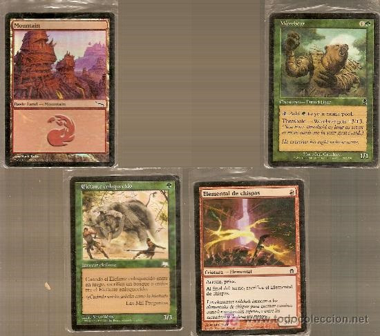 Trading cards: 4 trading cards de Magic the gathering - Deckmaster. En su funda. - Foto 1