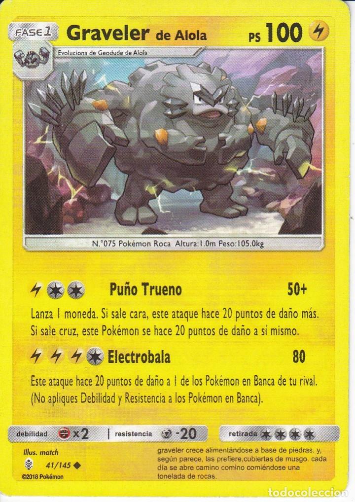 Trading Cards: CARTA POKEMON DE GRAVELER DE ALOLA