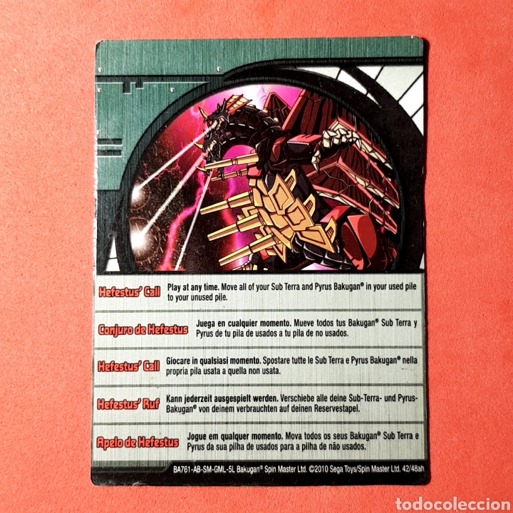 Trading Cards: Carta BAKUGAN - BATTLE BRAWLERS 2010 - CONJURO DE HEFESTUS