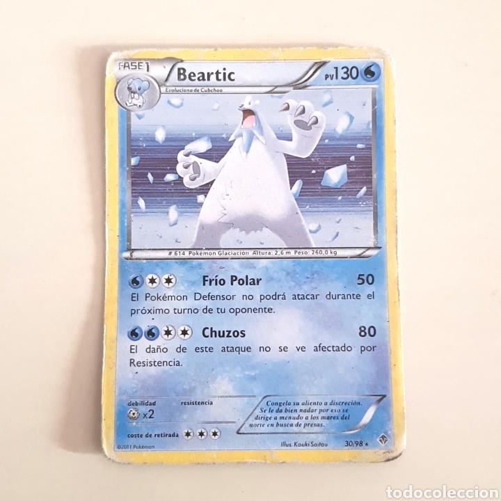 pokemon beartic card Beartic Holo Snowflake Stamp Darkness Ablaze 049/189, NM Pokemon Card
