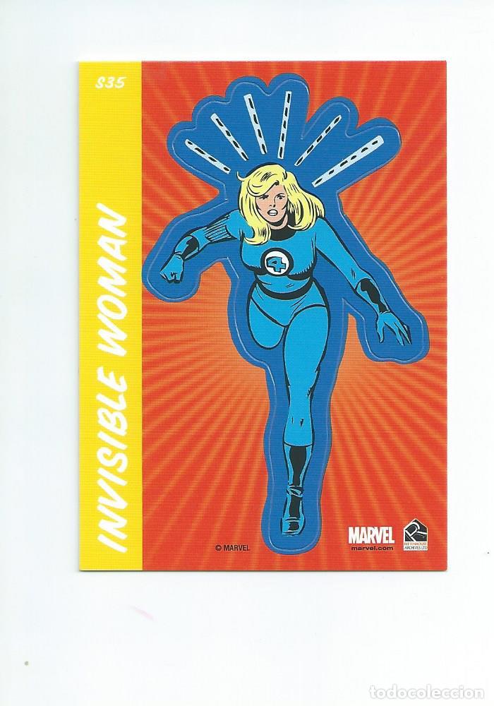 Cartes &agrave; &Eacute;changer: MARVEL 75 ANIVERSARIO : SUBSET STICKERS : S 35 INVISIBLE WOMAN - LA MUJER INVISIBLE