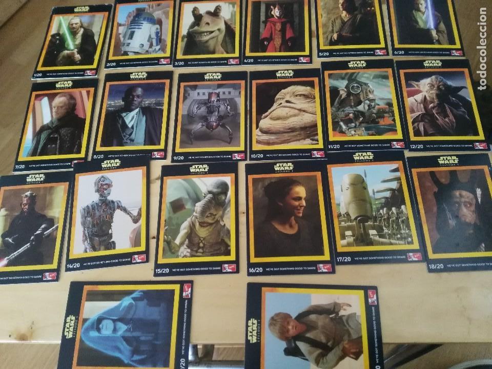 Trading Cards: RR. Star Wars Episodio 1 Lote Juego completo de Tarjetas promo KFC -coleccion inglesa
