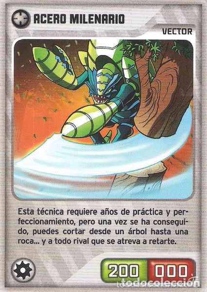 Trading cards: Invizimals, de Panini. Acero Milenario - Vector. Trading card n&ordm; 417. - Foto 1