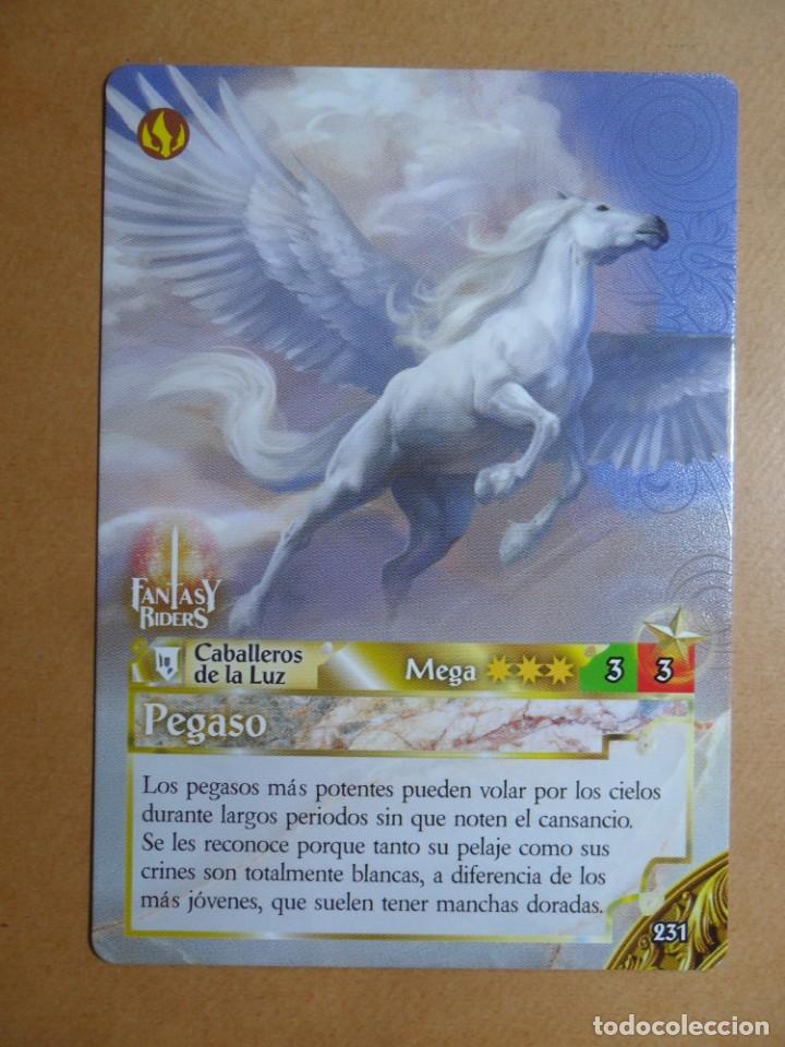 Trading cards: N&ordm; 231 - FANTASY RIDERS - CABALLEROS DE LA LUZ - PEGASO - PANINI 2018