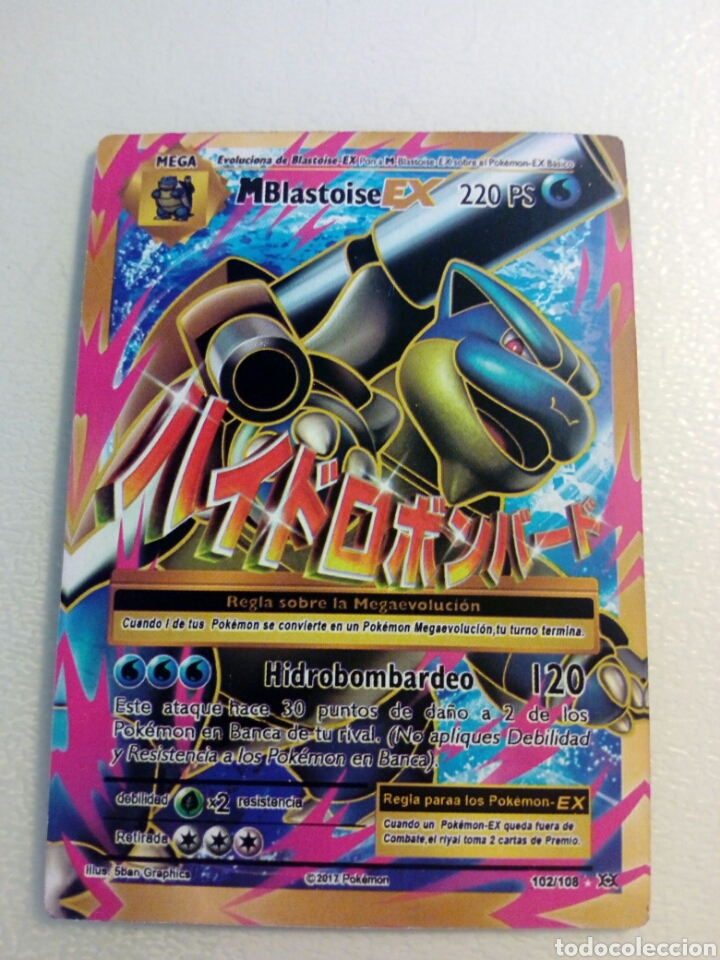 Pokemon M Blastoise Ex Hidrobombardeo N 102 Sold Through Direct Sale