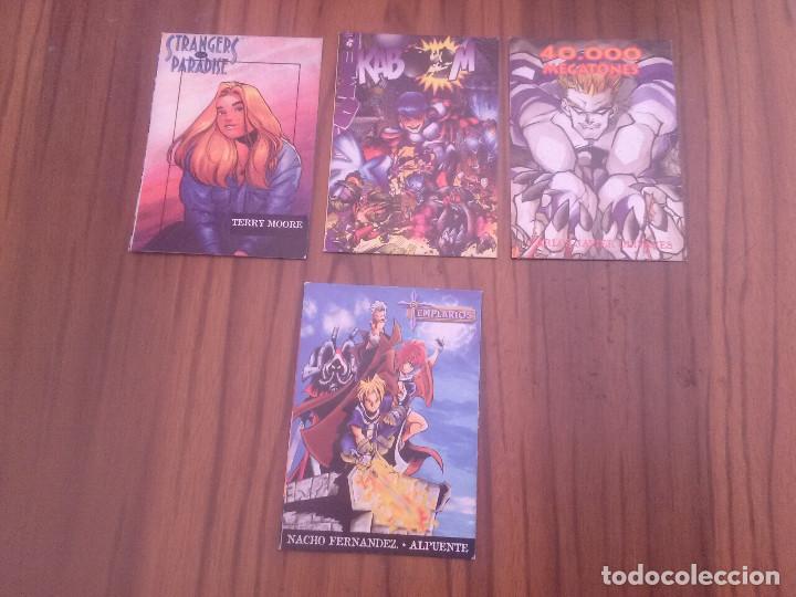 Sammelkarten: 30.000 MEGATONS. KABOOM STRANGERS PARADISE. TEMPLARIOS. 4 TARJETAS PROMO. RARAS. BUEN ESTADO