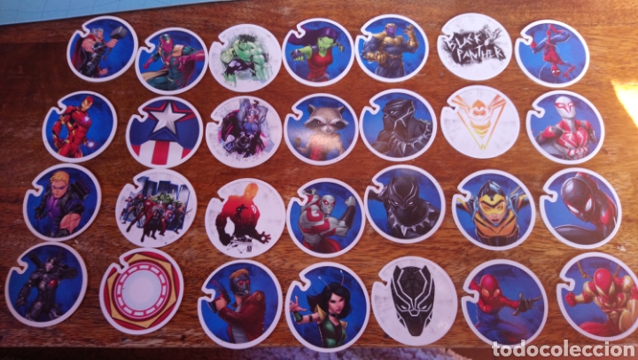 Trading cards: Lote 28 marvel tazos flizz - Foto 2