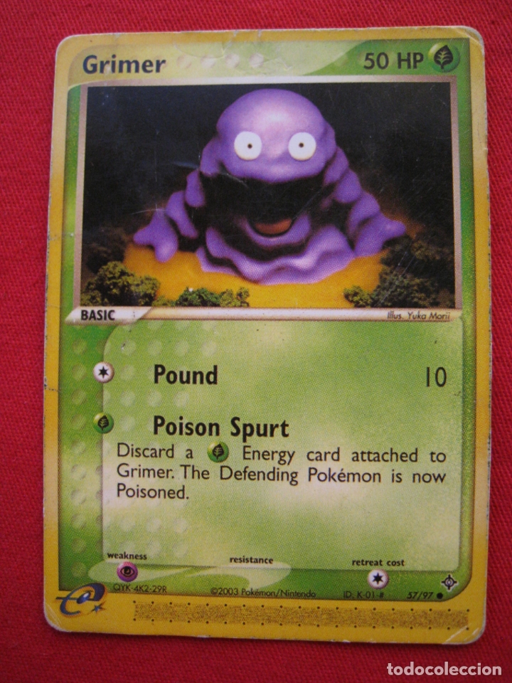 Trading cards: FICHA POKEMON - GRIMER - EN INGLES. - Foto 2
